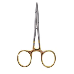 Angler's Accessories 5" Gold Band Smooth Jaw Forceps
